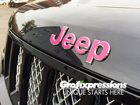 Jeep Grand Cherokee Color Changing Emblem Overlays, only from Grfxp!