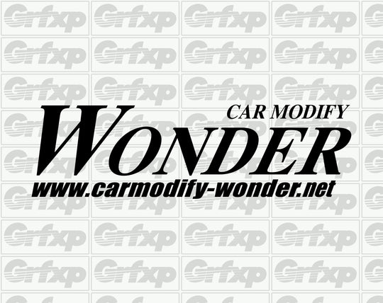 Car Modify WONDER Logo  Sticker