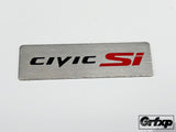 Custom Brushed Steel Console Badges