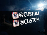 Custom Instagram User Name Sticker (Two Pack)