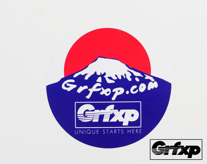 GRFXP Mount Fuji Printed Round Sticker