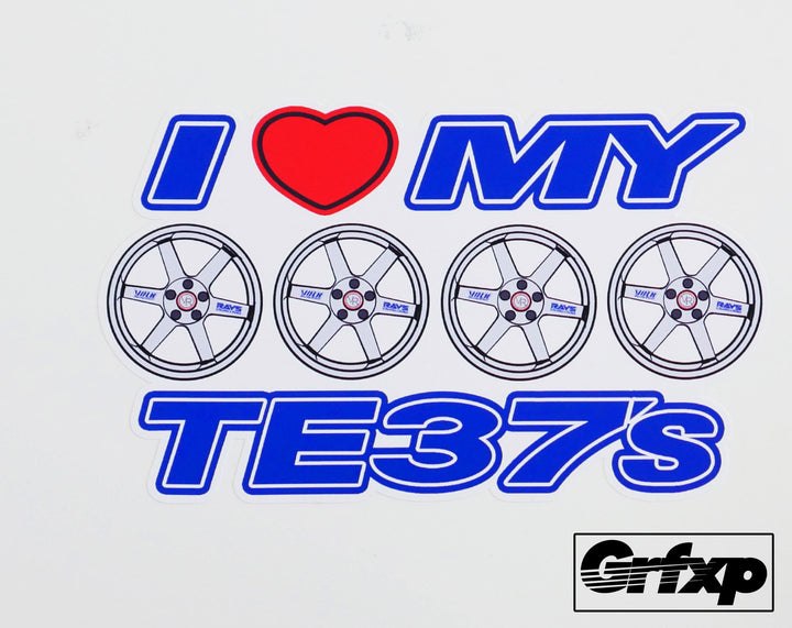 I Heart My TE-37's Printed Sticker