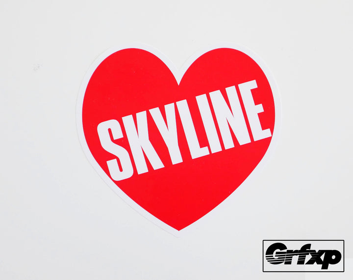 Skyline Heart Printed Sticker