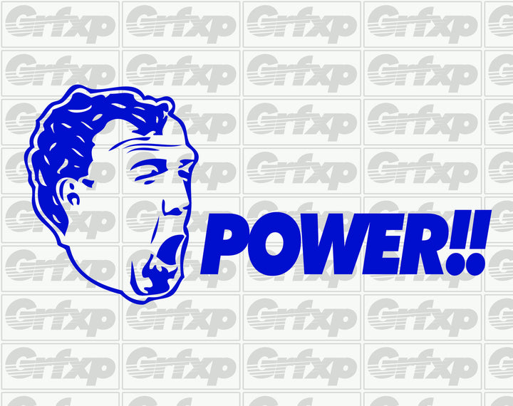 Jeremy Clarkson POWER Sticker