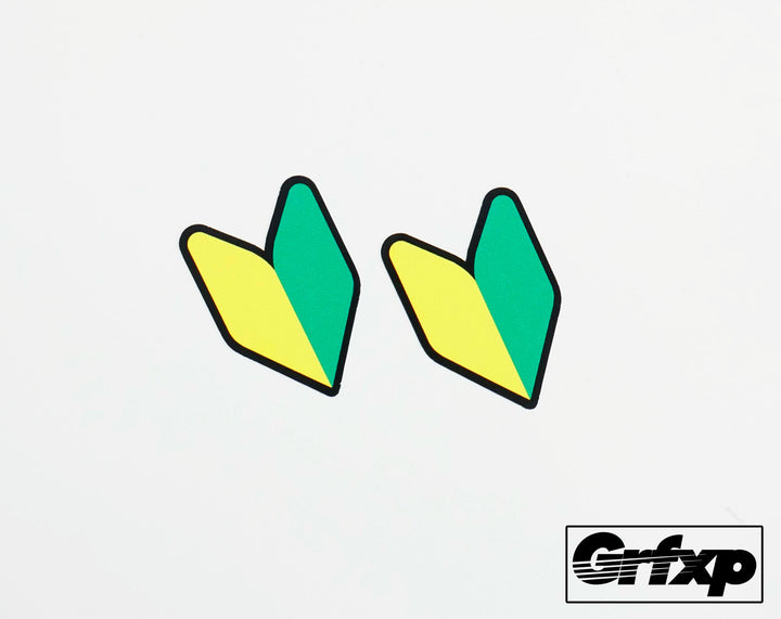 Mini JDM New Driver Soshinoya Printed Stickers (two pack)