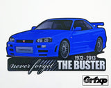 Paul Walker Remembrance Vehicle Printed Sticker Collection (4 pack)