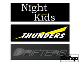 Night Kids, Thunders, Drifters Kill Mark (Initial D) Printed Stickers
