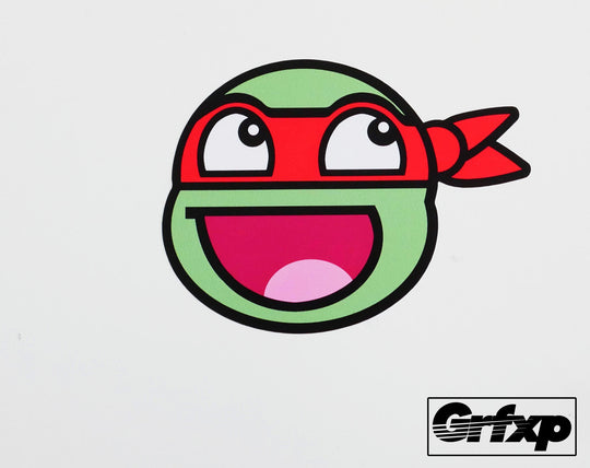 TMNT Red Band Emoticon Printed Sticker