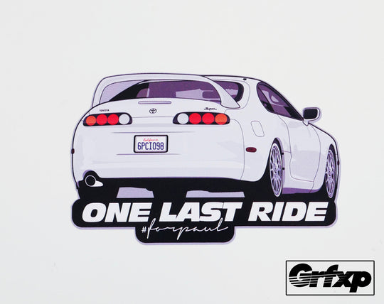 One Last Ride (Brian's Supra) Printed Sticker