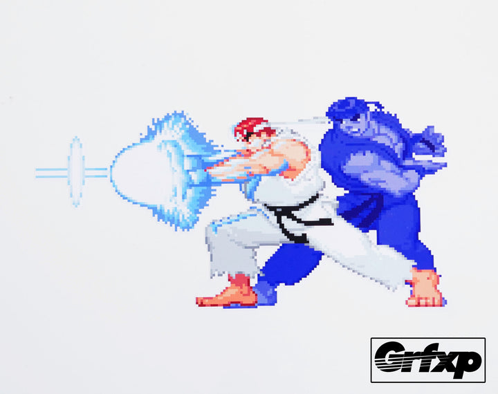 Ryu Shadow Hadoken Street Fighter Series Printed Sticker