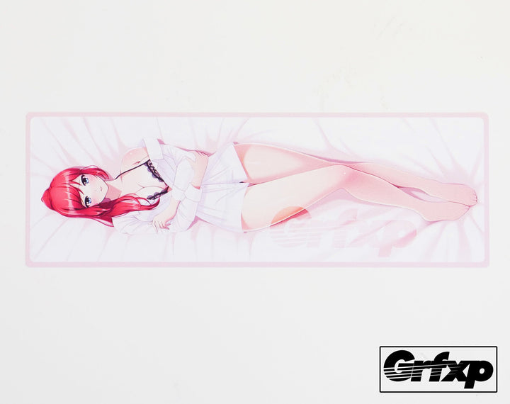 Sexy Anime Girls on Bed Printed Sticker