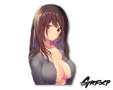 Anime Girl (Sexy Look) Passenger Window Graphic