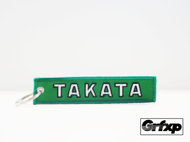 Takata - Go for Green Embroidered Keychain
