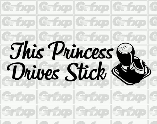 This Princess Drives Stick Sticker