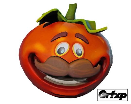 Tomato Man Head Fortnite Printed Sticker