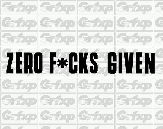 Zero F*cks Given Sticker
