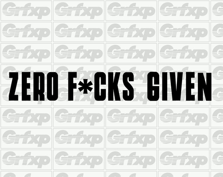 Zero F*cks Given Sticker